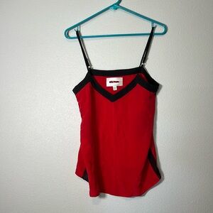 Brochu walker silky tank top with mesh